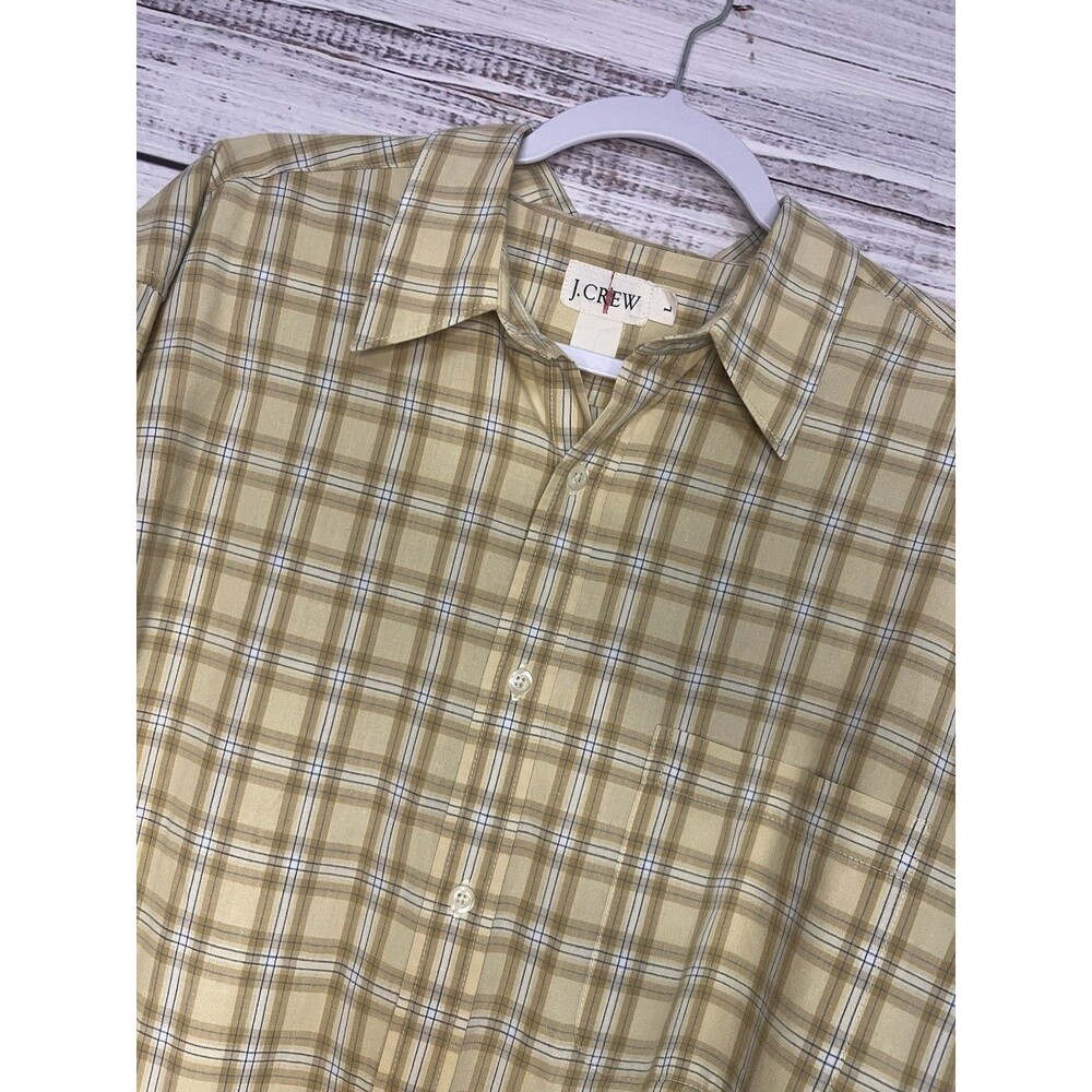 J. Crew Oarsman Plaid Button Up Shirt Vintage Cotton Mens Large Outdoor Prep